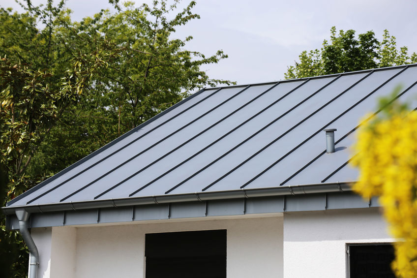 gray metal standing seam roof