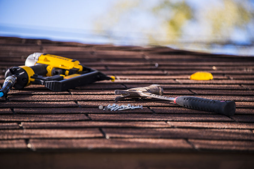 roof tools on roof