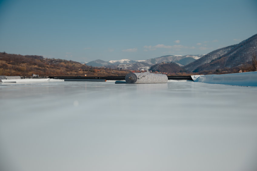 A roof with a roof restoration coating.