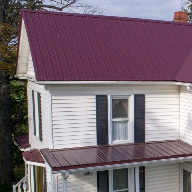 A Metal Ribbed Roof